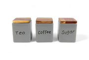 Lotus 3-Piece Ceramic Kitchen Canisters Set