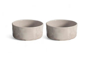 Pasto Paw Light Light Grey Ceramic Pet Bowl (Set of 2)