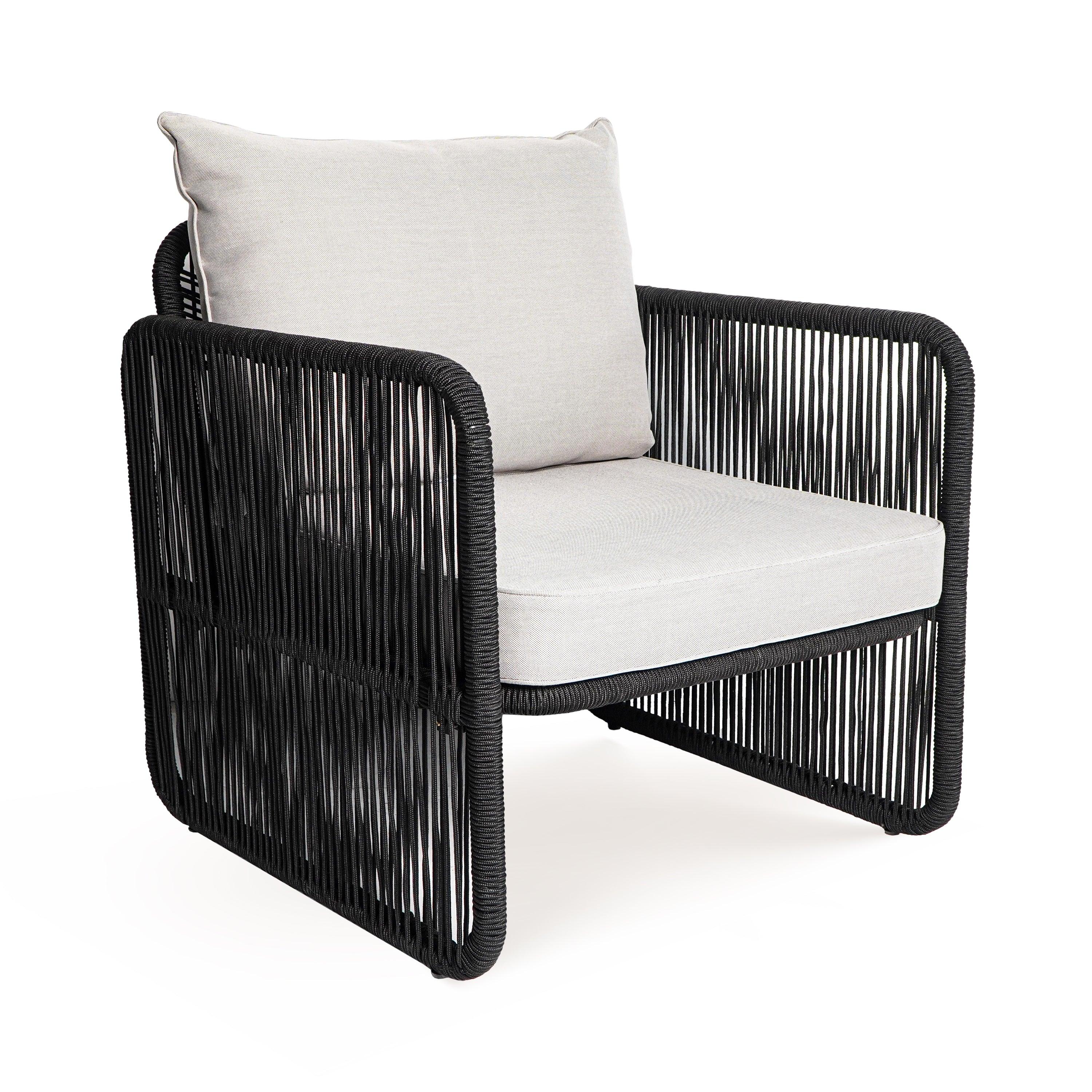 Phaios Patio Sofa Conversation Set - Black - Aleefurnishing