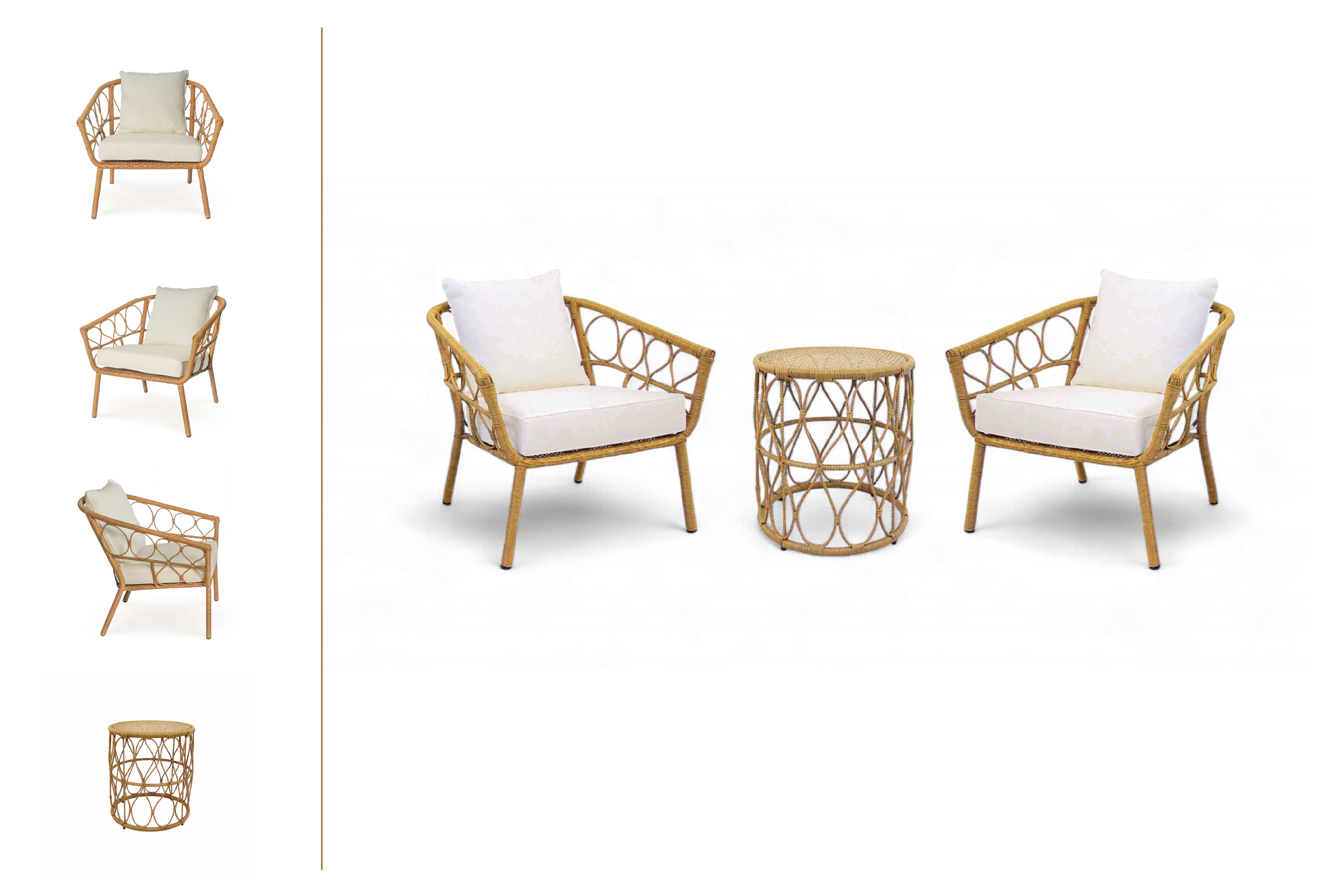 3-Piece Wicker Outdoor Bistro Set - Buy Sheldon Chat Set Online