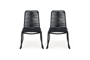 Eirene Stackable Rope-Woven Outdoor Dining Chair (Set of 2)