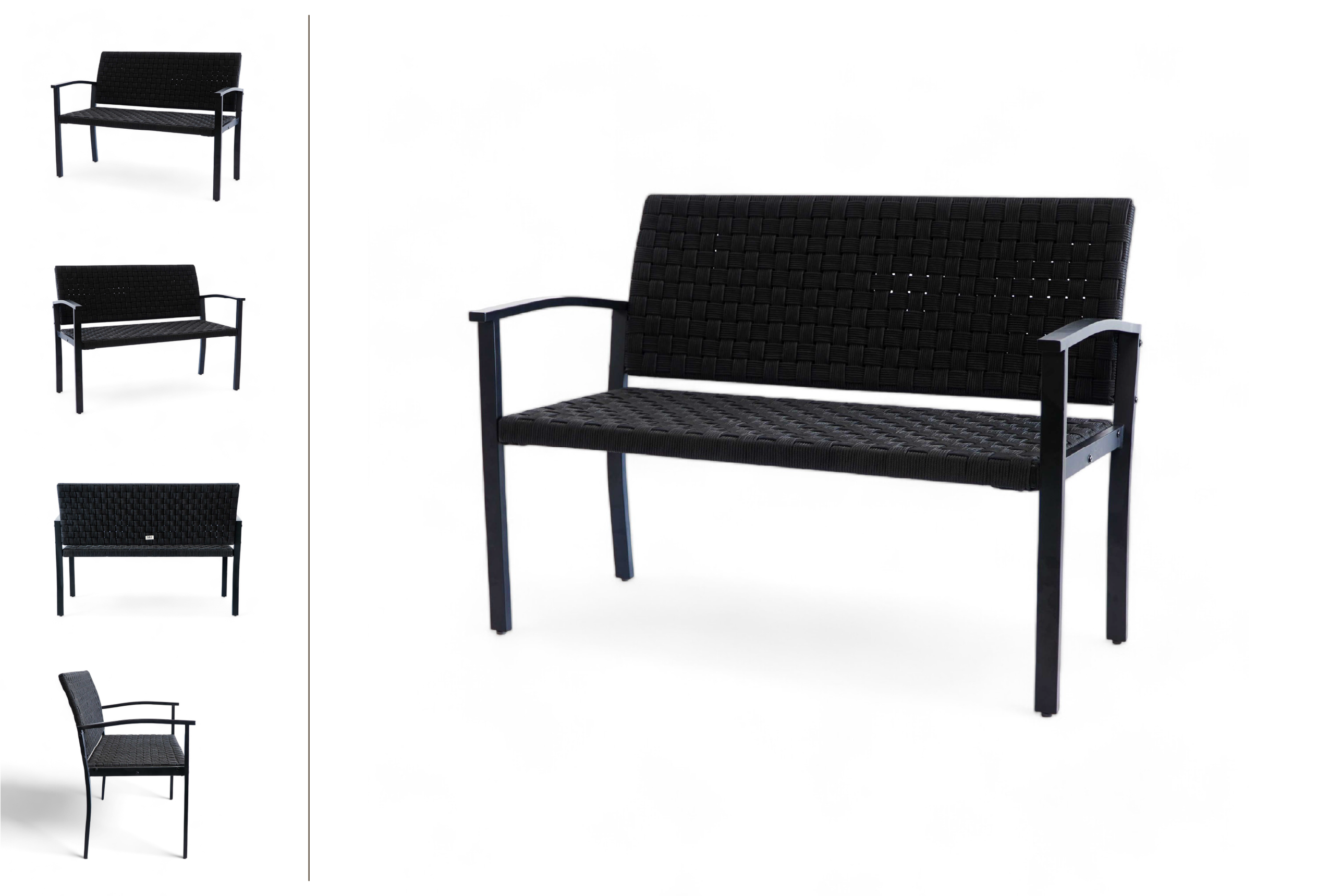 Elia Rope-Woven Outdoor Chelsea Bench