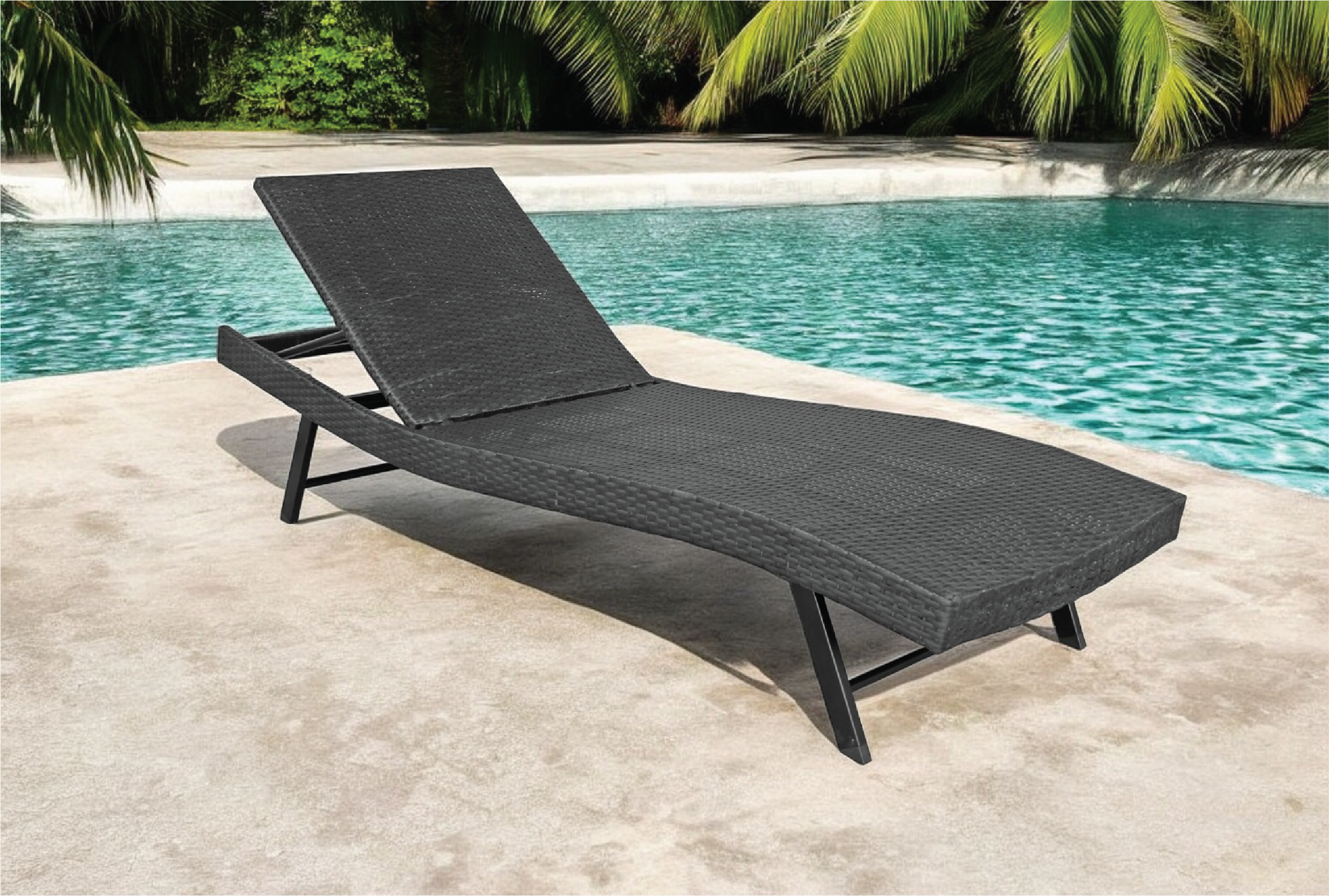 Albert Single Foldable & Adjustable Patio Chaise Lounge