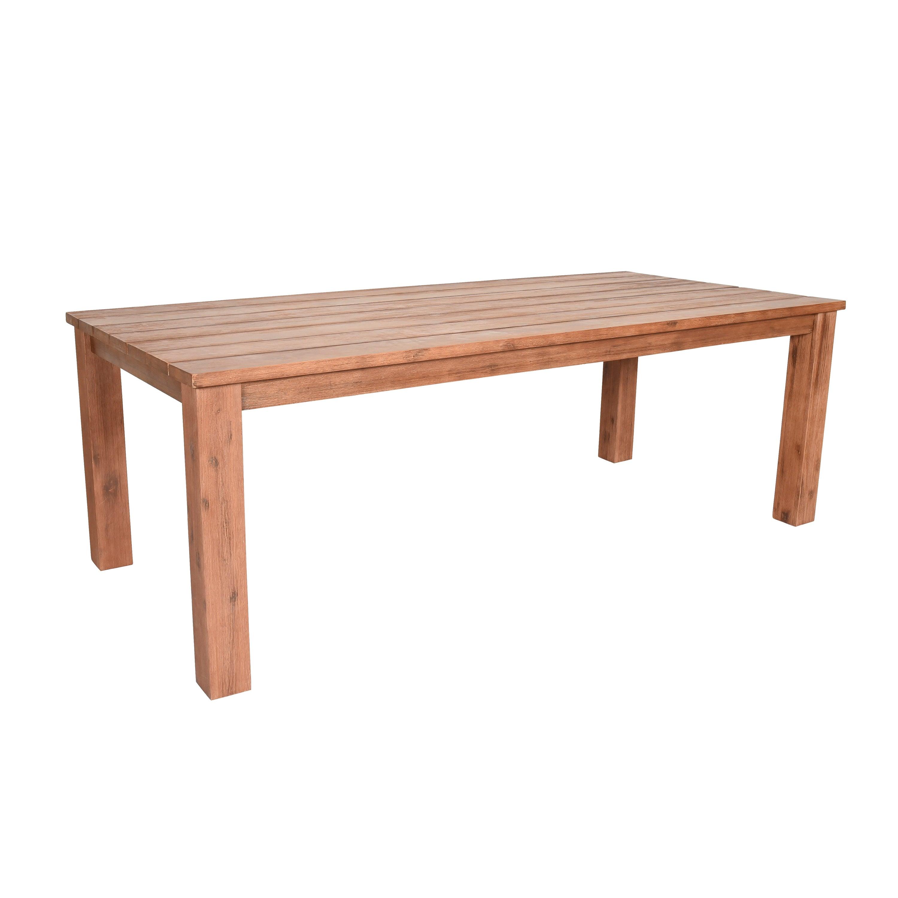 Otago Wood Dining Table - Brown - Aleefurnishing