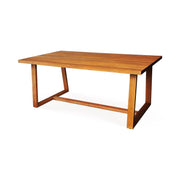 Argiro Outdoor Wooden Dining Table - Brown - Aleefurnishing