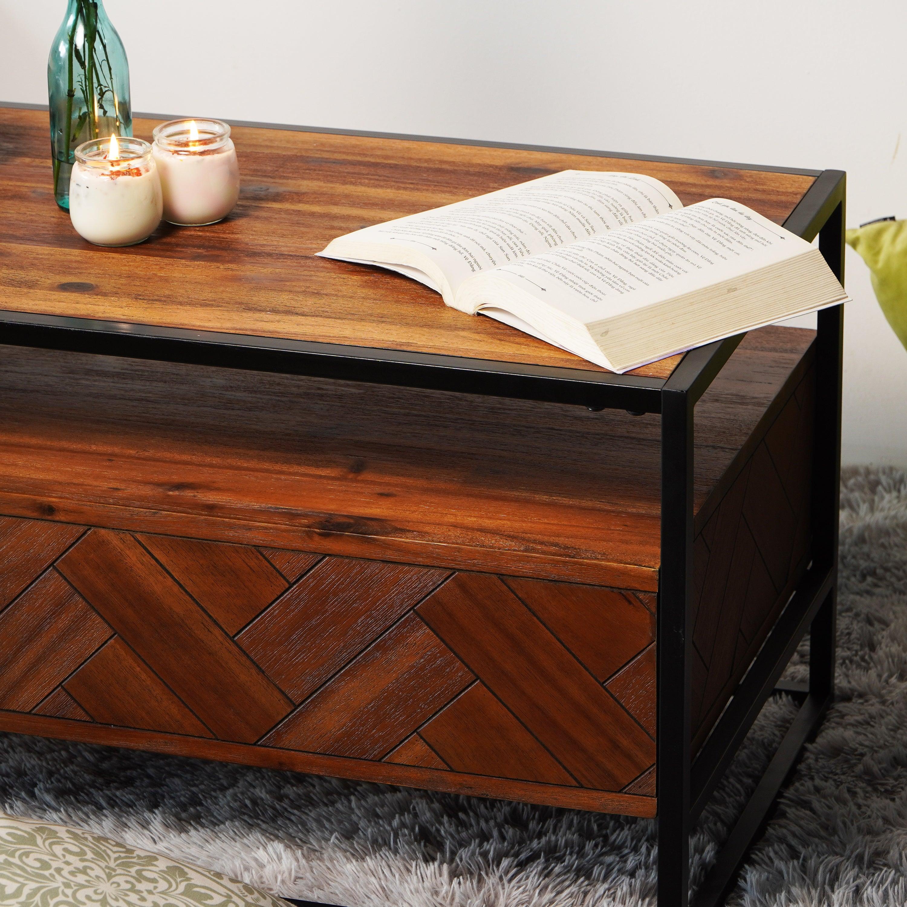 Fortezza Wooden Coffee Table - Aleefurnishing