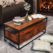 Fortezza Wooden Coffee Table - Aleefurnishing