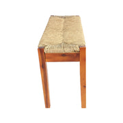 Rubens Sea Grass Twist Seat Wooden Bench - Aleefurnishing