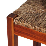 Rubens Sea Grass Twist Seat Wooden Bench - Aleefurnishing