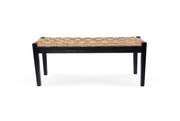 Lancaster Sea Grass Chess Seat Wooden Bench