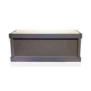 Maitee Grey Wood Indoor Storage Bench with Grey Cushion - Aleefurnishing