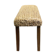 Hestia Natural Water Hyacinth Woven Bench - Aleefurnishing