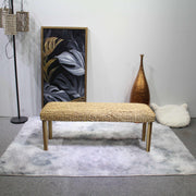 Hestia Natural Water Hyacinth Woven Bench - Aleefurnishing