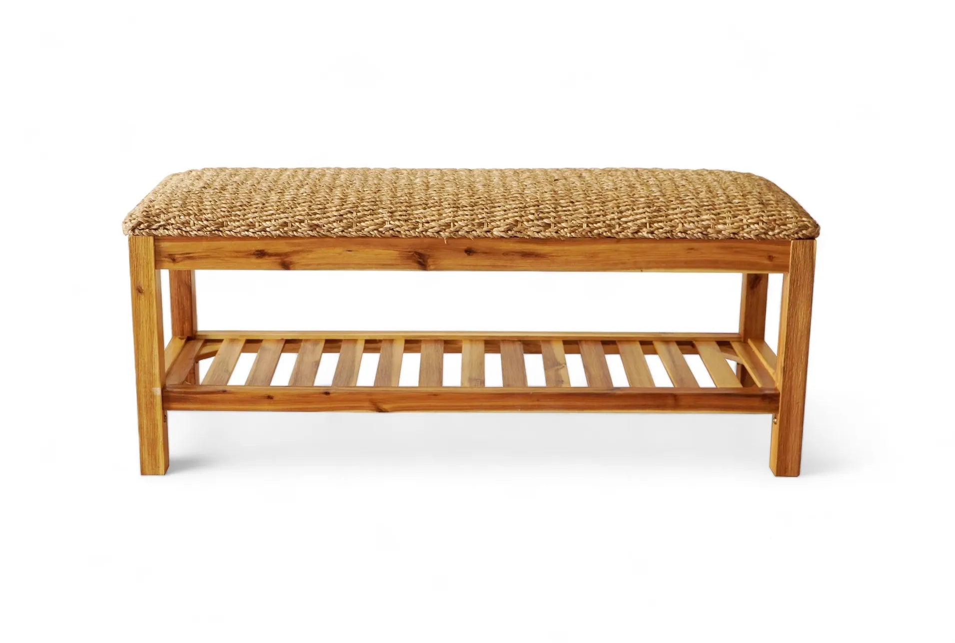 Limne Natural Water Hyacinth Woven Bench