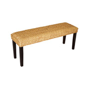 Naiad Natural Water Hyacinth Woven Bench - Brown - Aleefurnishing