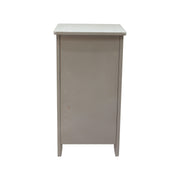 Thana 1-Drawer Grey Wood Accent Cabinet with 2 Seagrass Baskets - Aleefurnishing