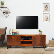 Antico Brown Wooden TV Cabinet - Aleefurnishing