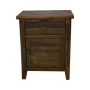 Montana Cabinet 1 Door 1 Drawer in Brown - Aleefurnishing