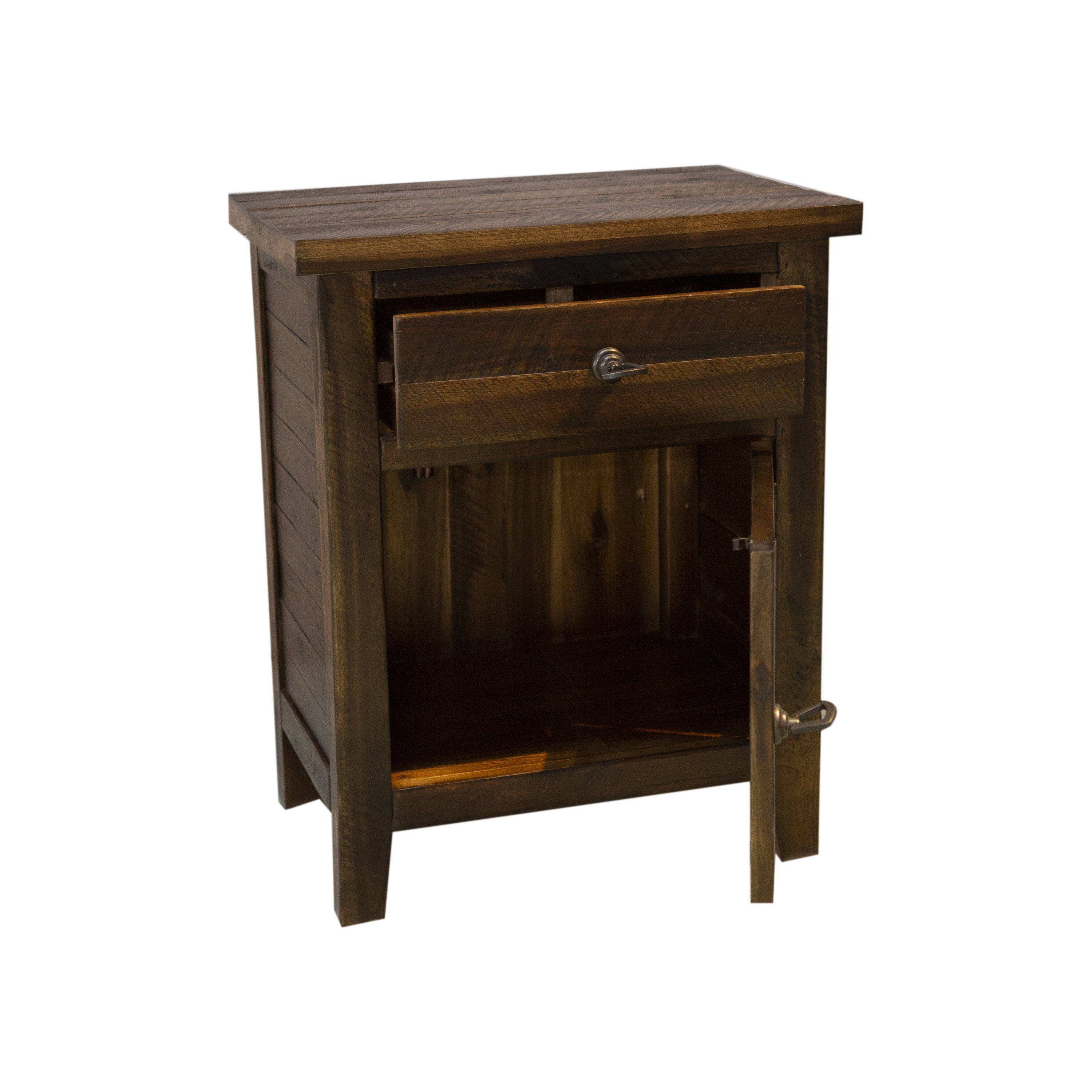 Montana Cabinet 1 Door 1 Drawer in Brown - Aleefurnishing