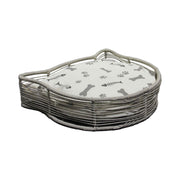 Toscana Cat-face Pet Bed With Printed White Cushion - Aleefurnishing