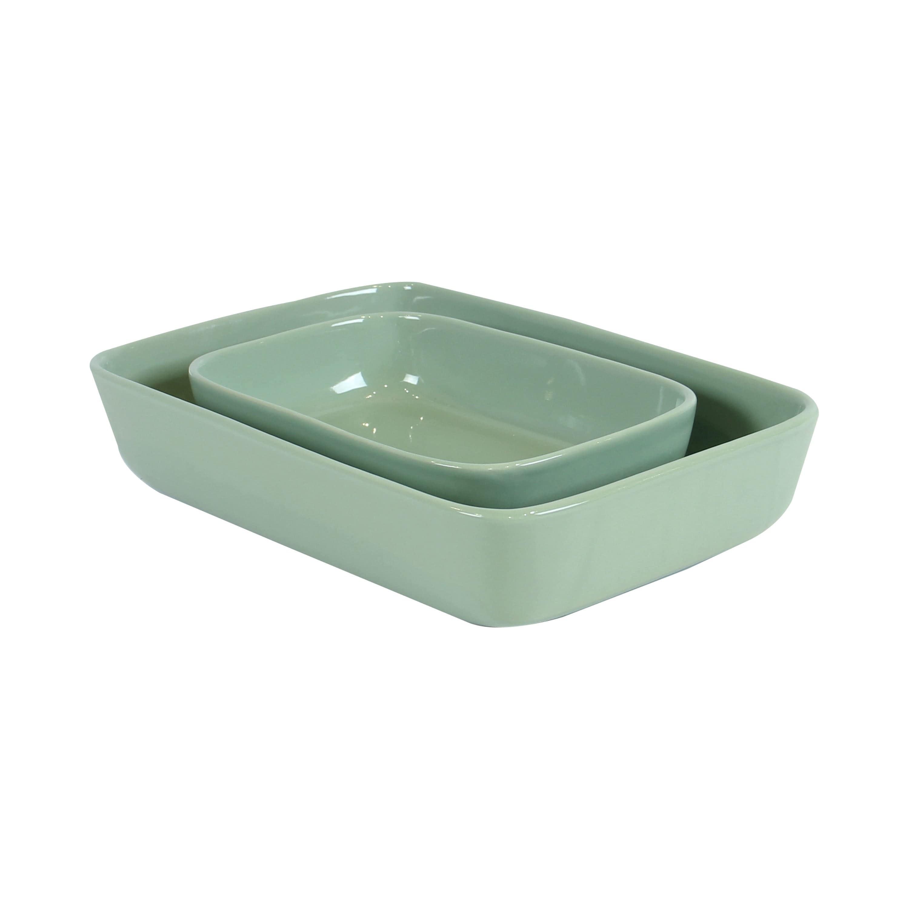 Anchor Baking Dishes Set of 2 - Olive - Aleefurnishing