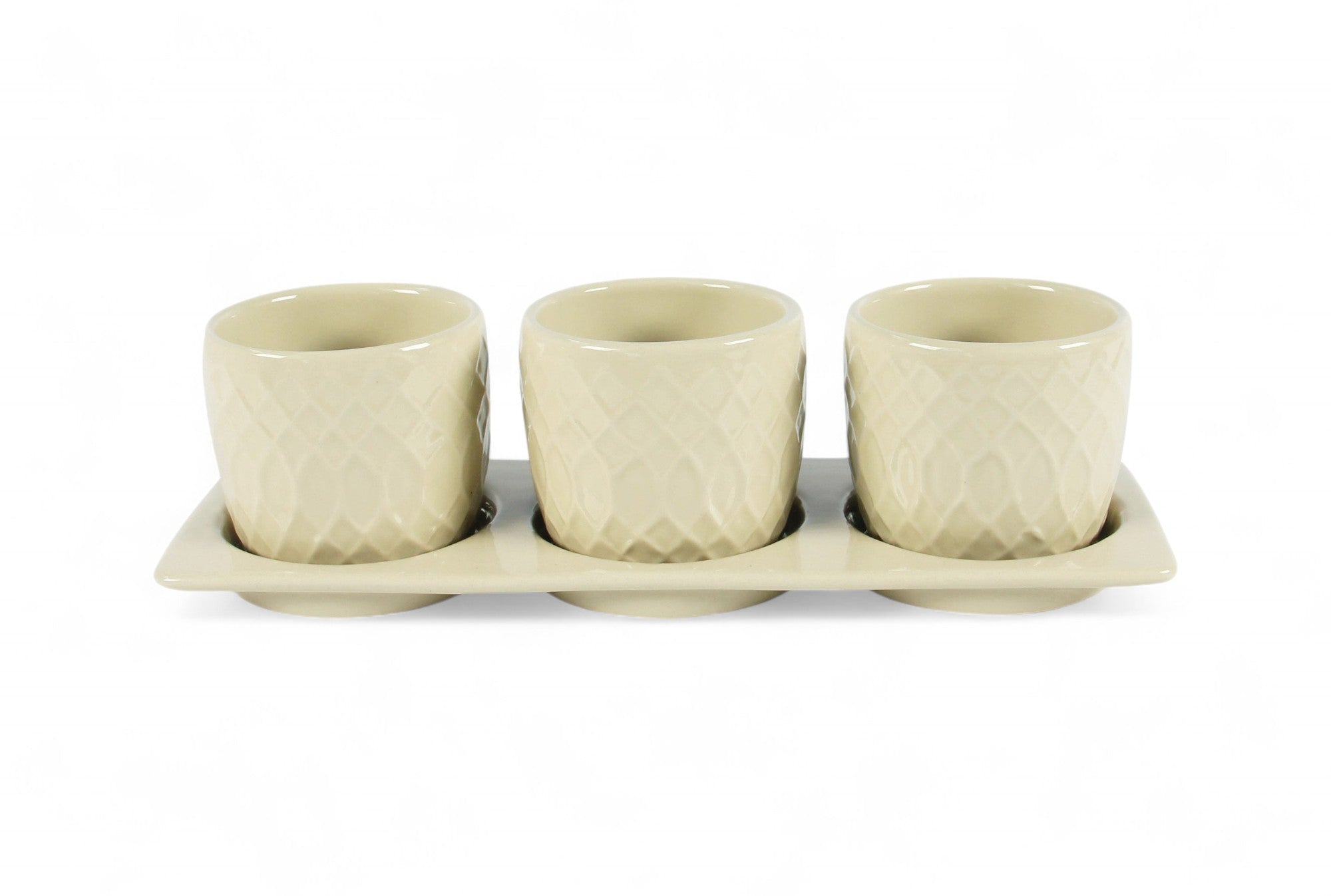 Toscana Ceramic Planter Set With Disk