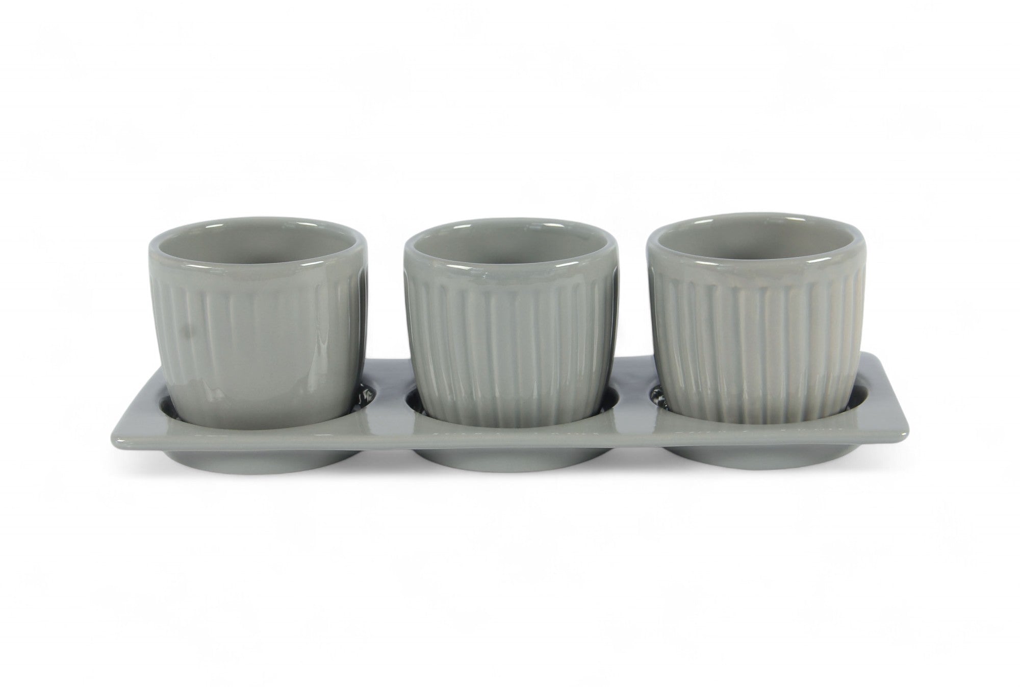 Erba Ceramic Planter Set with Disk