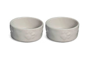 Pasto Paw Light Light Grey Ceramic Pet Bowl (Set of 2)