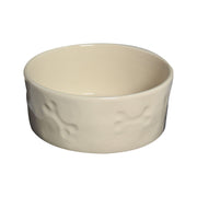 Zampa Bone Embossed Ceramic Pet Bowl (Set of 2) - Aleefurnishing