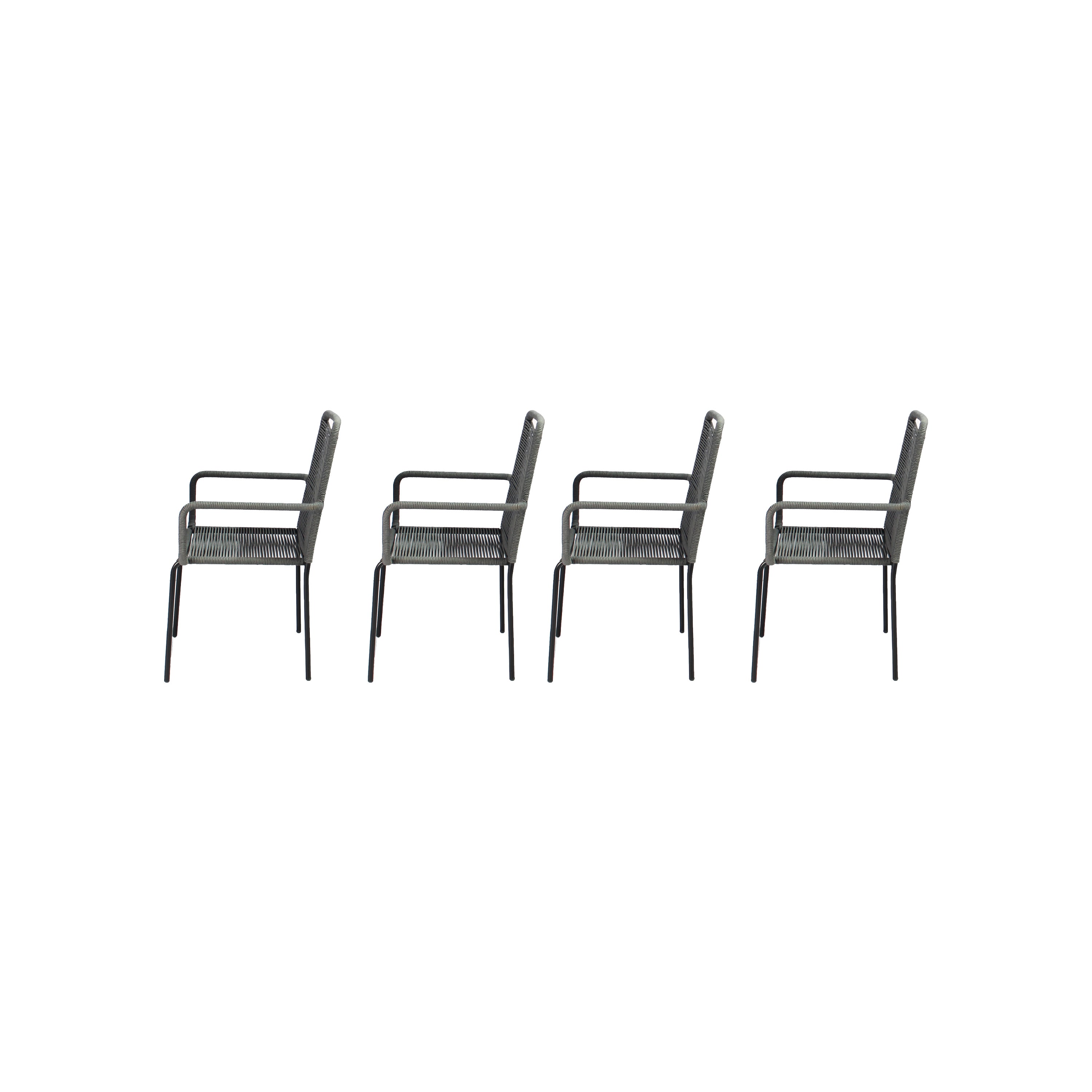 Palaio Chair - Grey (Set of 4) - Aleefurnishing