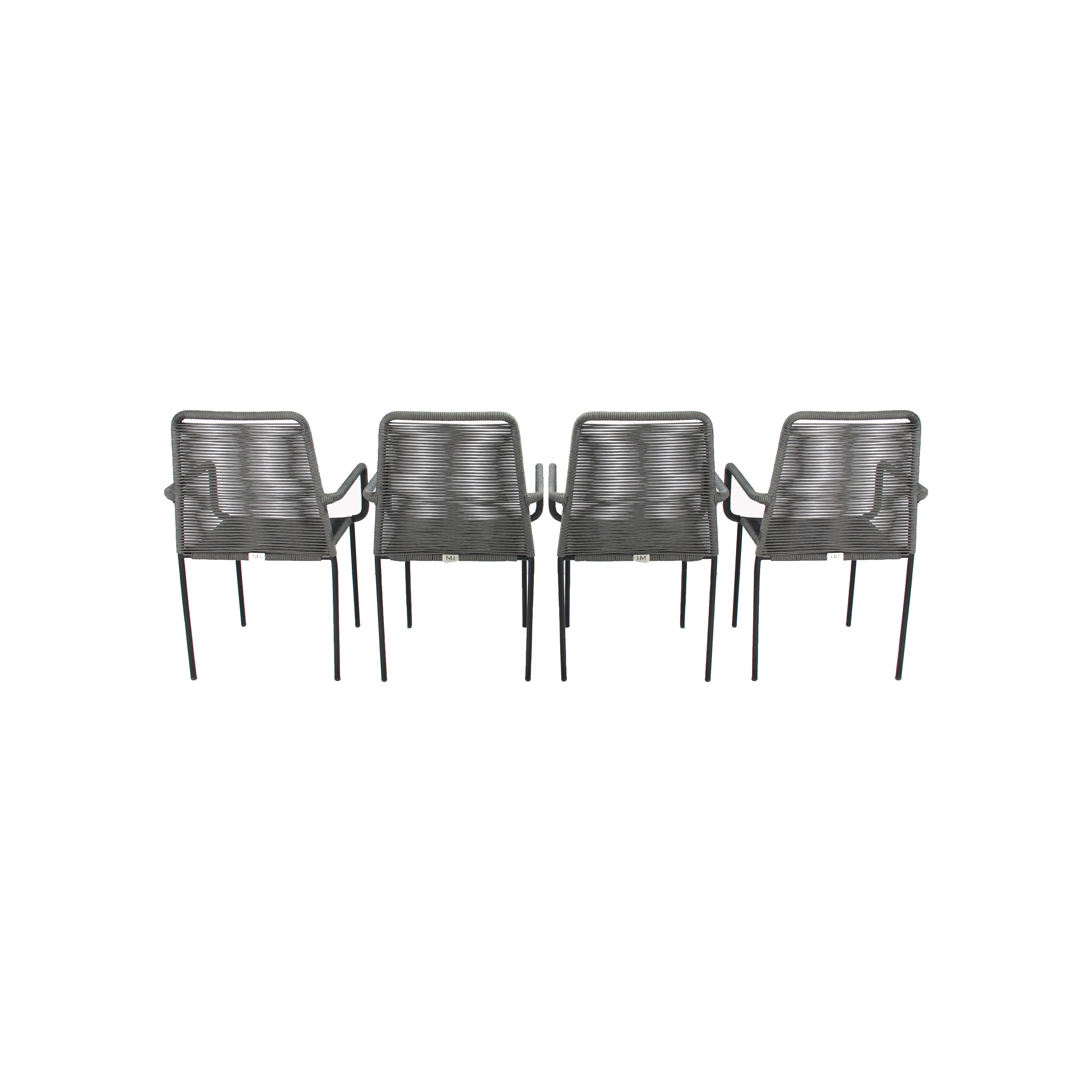 Palaio Chair - Grey (Set of 4) - Aleefurnishing