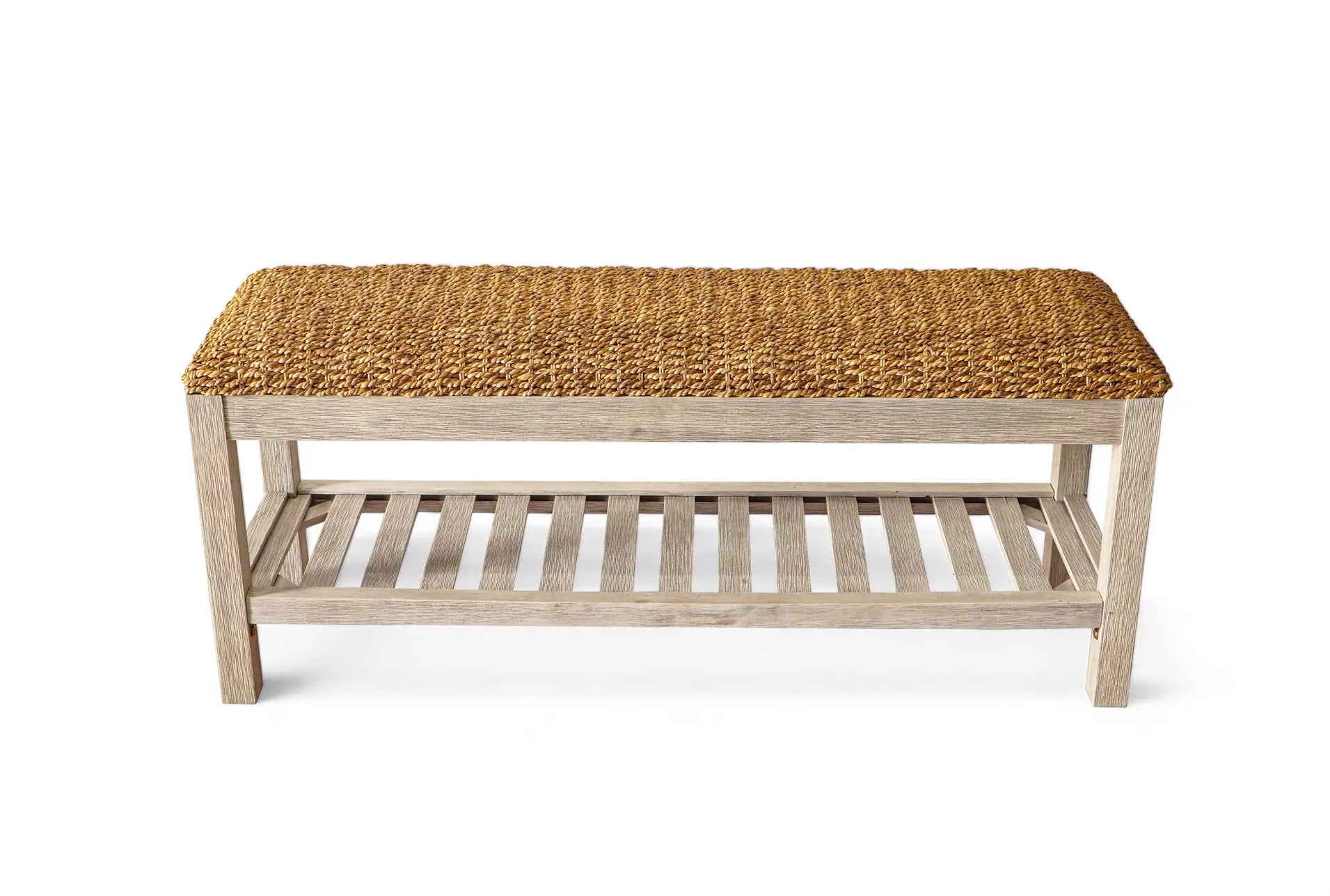 Limne Natural Water Hyacinth Woven Bench