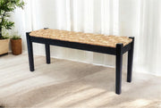 Lancaster Sea Grass Chess Seat Wooden Bench